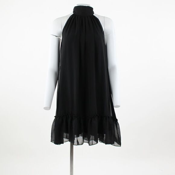 Taylor Turtleneck Sleeveless Black Dress - Picture 1 of 5